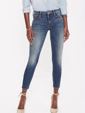 Mother Denim The Looker Crop in Come Sundown